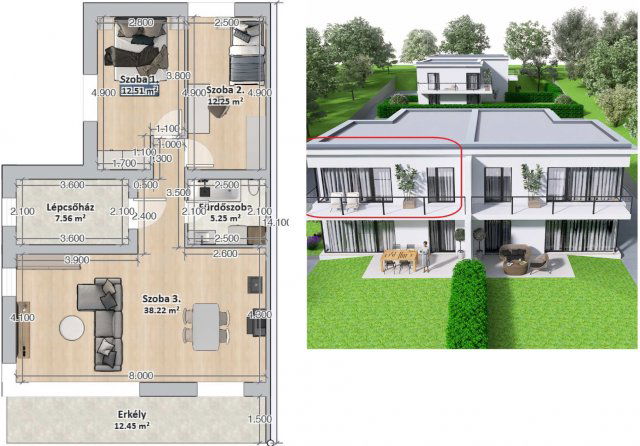 Eladó téglalakás, Budapesten, III. kerületben 139 M Ft, 3 szobás