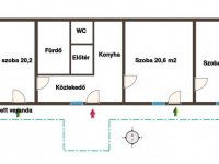 Eladó családi ház, Zengővárkonyon 35 M Ft, 3 szobás