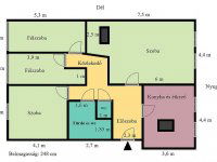 Eladó téglalakás, IV. kerületben 84.9 M Ft, 2+2 szobás