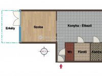 Kiadó panellakás, albérlet, Kecskeméten 130 E Ft / hó, 1 szobás