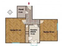 Eladó téglalakás, III. kerületben 77.9 M Ft, 2 szobás