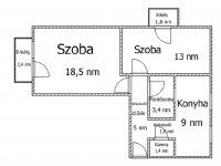 Eladó téglalakás, Ajkán 22.9 M Ft, 2 szobás