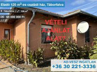 Eladó családi ház, Táborfalván 65 M Ft, 2+3 szobás
