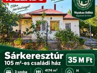 Eladó családi ház, Sárkeresztúron 35 M Ft, 3 szobás