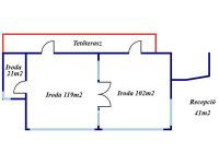 Kiadó iroda, Debrecenben 2000 E Ft / hó, 13 szobás