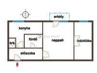 Eladó téglalakás, Pécsett 35.9 M Ft, 2 szobás