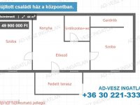 Eladó családi ház, Alsónémediben 49.9 M Ft, 1+1 szobás