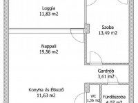 Eladó téglalakás, Keszthelyen 76 M Ft, 2 szobás