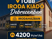 Kiadó iroda, Debrecenben 67 E Ft / hó, 1 szobás
