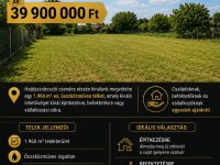 Eladó telek, Hajdúszoboszlón 39.9 M Ft / költözzbe.hu