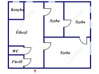 Eladó panellakás, Debrecenben 54 M Ft, 3 szobás