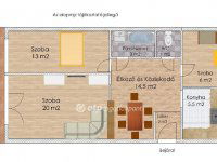Eladó téglalakás, Monoron 54.9 M Ft, 2+1 szobás