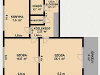 Eladó panellakás, Gödöllőn 73.9 M Ft, 2 szobás