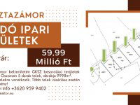 Eladó ipari ingatlan, Pusztazámoron 59.999 M Ft