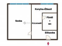 Eladó panellakás, Kecskeméten 34.5 M Ft, 1 szobás