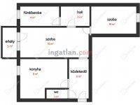 Eladó téglalakás, Győrött 59 M Ft, 2 szobás