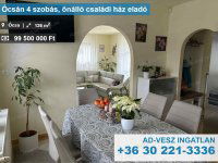 Eladó családi ház, Ócsán 99.5 M Ft, 4 szobás