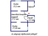 Eladó családi ház, Jászfényszarun 17.2 M Ft, 2 szobás