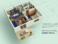 Eladó téglalakás, Nagykanizsán 56.764 M Ft, 2 szobás