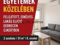 Eladó panellakás, Debrecenben 52.5 M Ft, 2 szobás