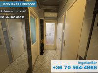Eladó téglalakás, Debrecenben 44.9 M Ft, 1+1 szobás