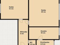 Eladó téglalakás, III. kerületben 73.9 M Ft, 2 szobás