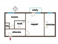Eladó téglalakás, Pécsett 35.9 M Ft, 2 szobás