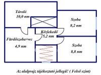 Eladó téglalakás, Gádoroson 15.5 M Ft, 1+2 szobás