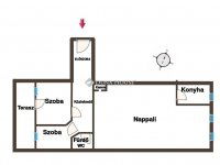 Eladó téglalakás, Kecskeméten 62.9 M Ft, 1+2 szobás