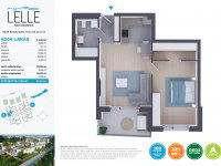 Eladó téglalakás, Balatonlelleén 78.99 M Ft, 2 szobás