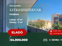 Eladó téglalakás, Székesfehérvárott 54.9 M Ft, 2+1 szobás