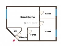 Eladó téglalakás, Tatabányán 54.99 M Ft, 3 szobás