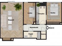 Eladó téglalakás