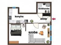 Eladó téglalakás