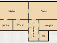 Eladó téglalakás, Szegeden 59.99 M Ft, 2+1 szobás