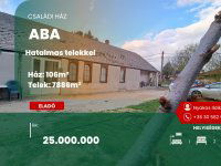 Eladó családi ház, Abában 25 M Ft, 3+1 szobás