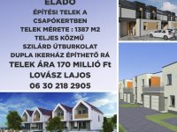 Eladó telek, Debrecenben 170 M Ft / költözzbe.hu