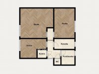 Eladó téglalakás, Debrecenben 53.9 M Ft, 2+1 szobás