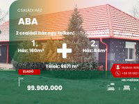 Eladó családi ház, Abában 99.9 M Ft, 8 szobás