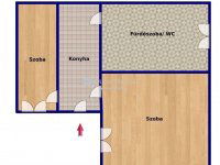 Eladó téglalakás