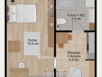 Eladó téglalakás, VII. kerületben 44 M Ft, 1 szobás