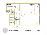 Eladó panellakás, III. kerületben 64.9 M Ft, 2 szobás