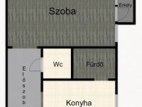 Eladó téglalakás, Szegeden 43 M Ft, 1 szobás