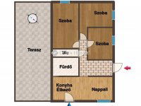 Eladó téglalakás