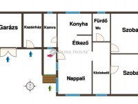 Eladó családi ház, Nyírbogdányon 45.9 M Ft, 3 szobás