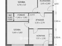 Eladó téglalakás, Debrecenben 43 M Ft, 2 szobás