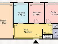 Eladó panellakás, IV. kerületben 72.9 M Ft, 2+1 szobás