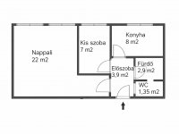 Eladó téglalakás, IX. kerületben 77.5 M Ft, 2 szobás