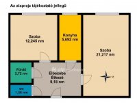 Eladó panellakás, III. kerületben 60.9 M Ft, 2 szobás