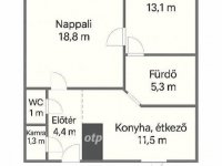 Eladó téglalakás, II. kerületben 113.9 M Ft, 2 szobás